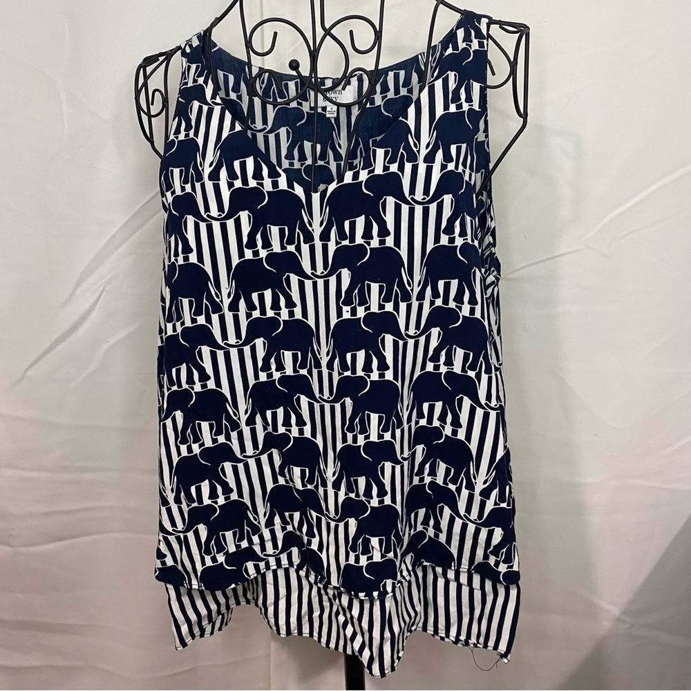 Crown & Ivy Navy Elephant Tank​